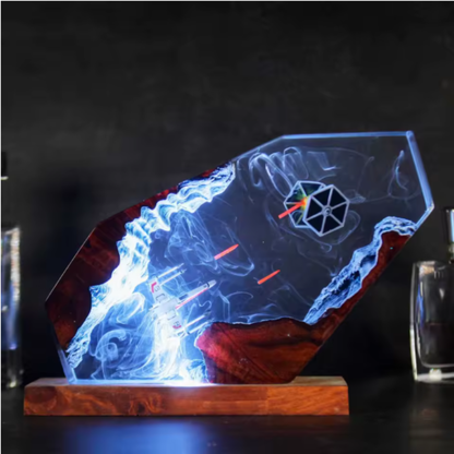 Space craft resin lamp
