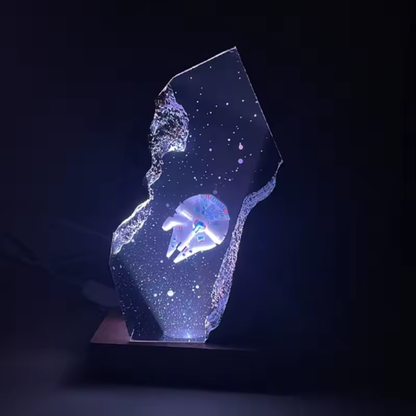 Space ship resin lamp